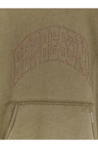 Represent Men's Represent Embellished Hoodie Cotton Sweatshirt Green, view 3
