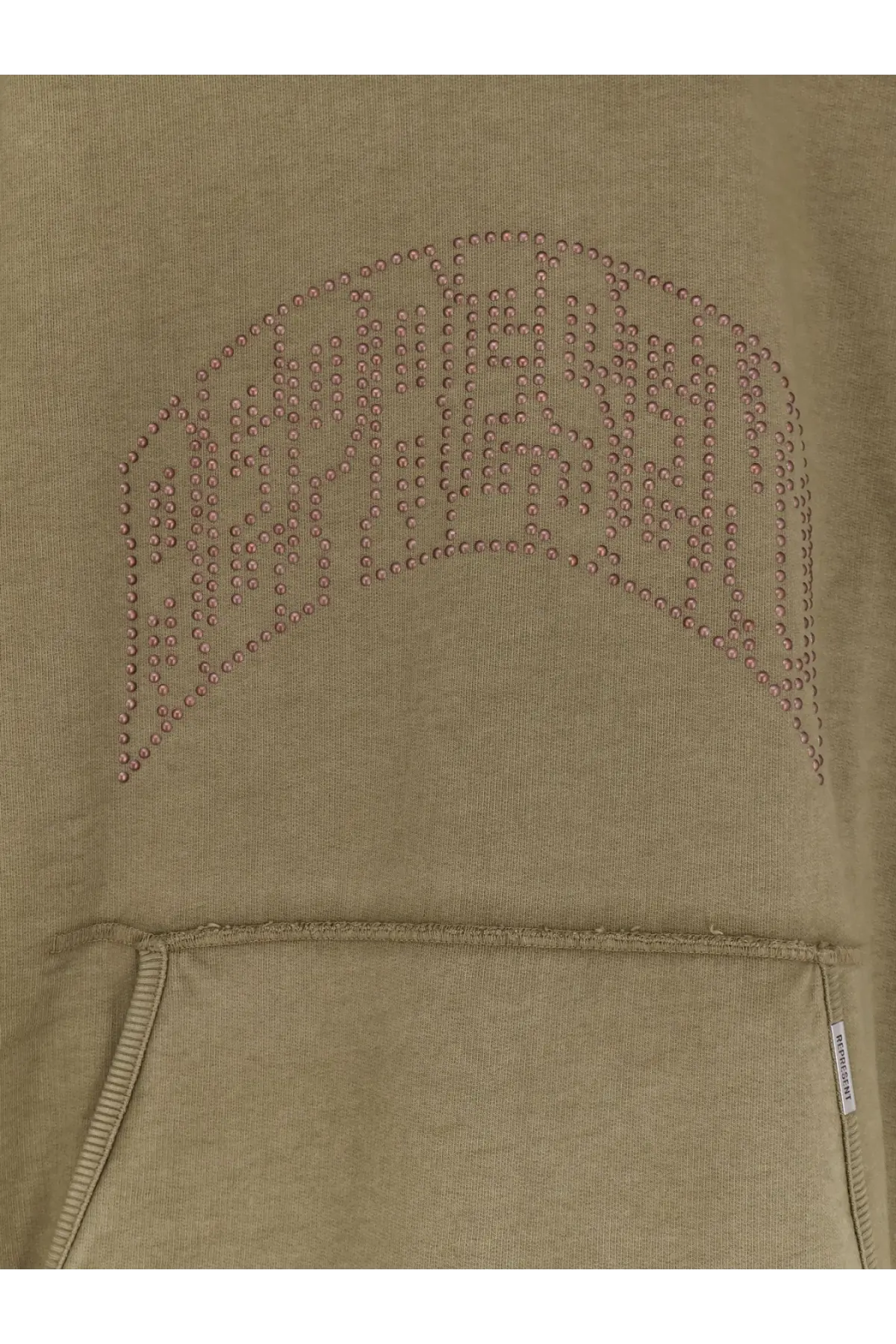 Represent Men's Represent Embellished Hoodie Cotton Sweatshirt Green, view 3