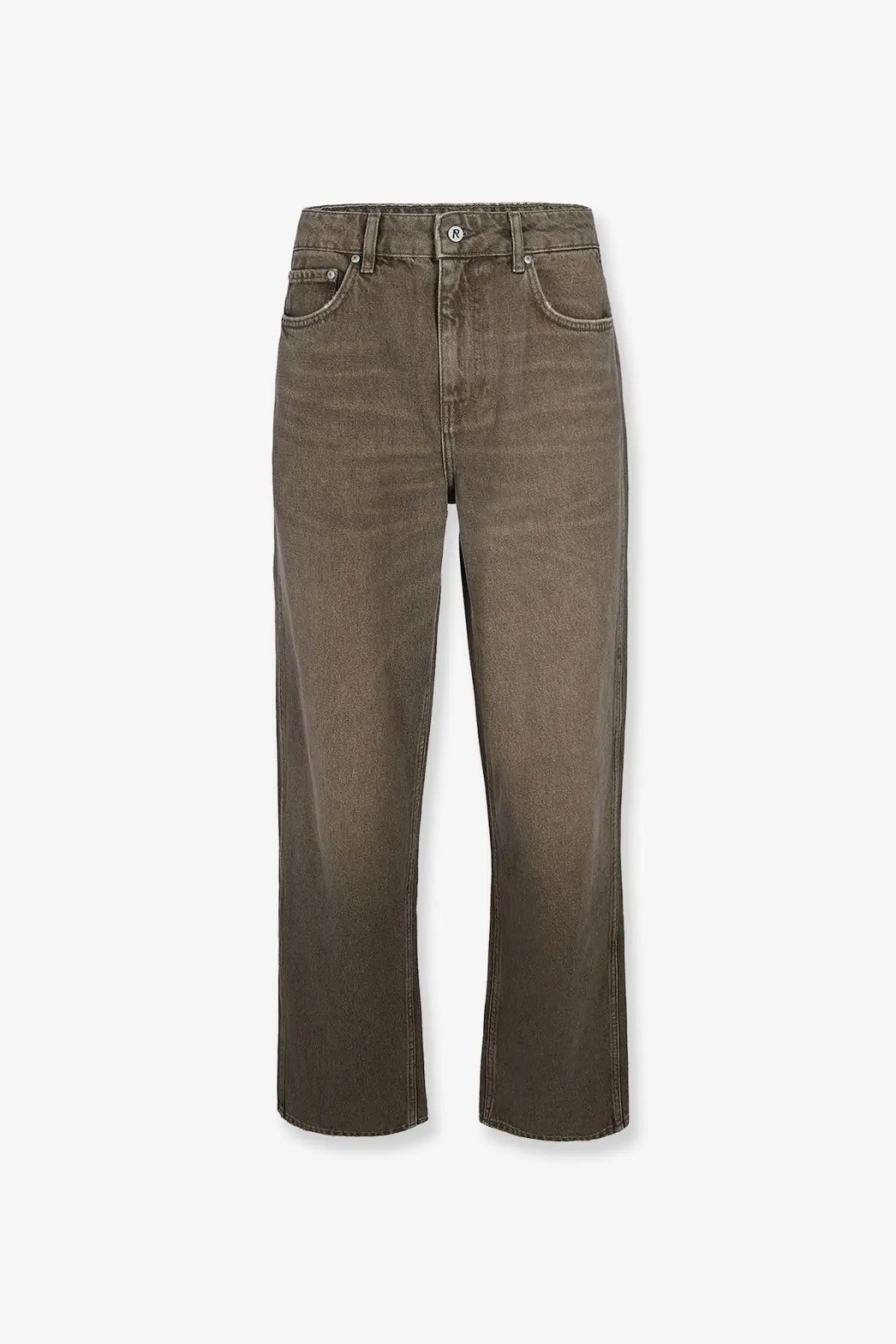 Olive green wide-leg denim jeans by represent mens perfect for casual everyday wear