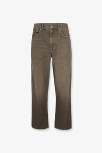 Olive green wide-leg denim jeans by represent mens perfect for casual everyday wear