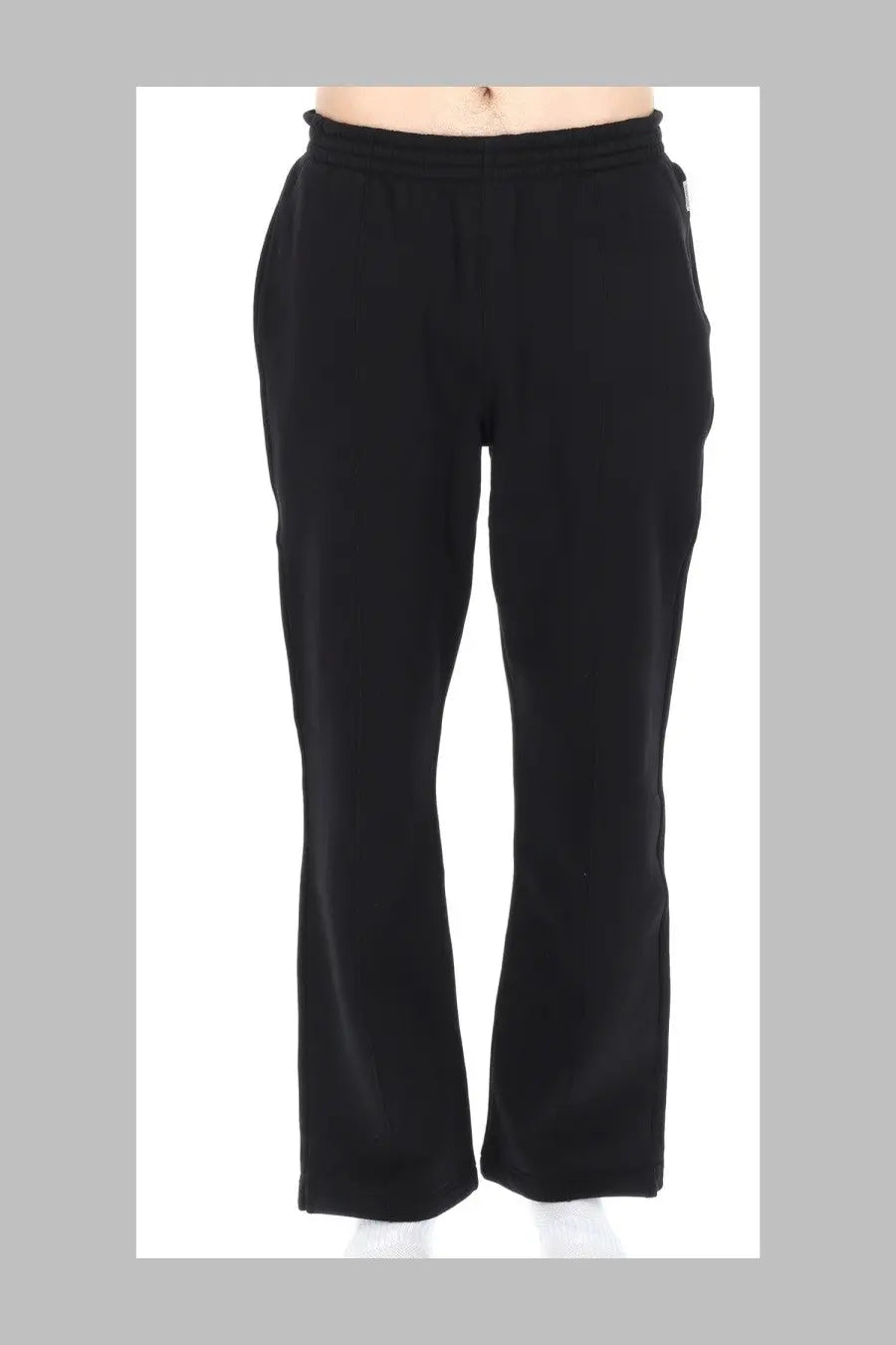 Black soft fleece sweatpants with elastic waistband and side pockets from represent men’s pantalone track in cotone black