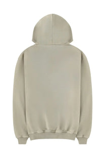 Represent men’s beige hooded sweatshirt with relaxed fit and ribbed cuffs for casual wear