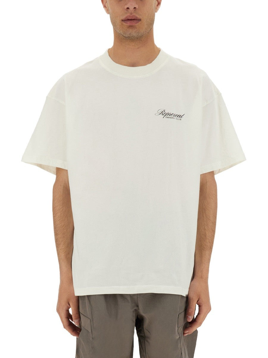 Represent Men's Represent Owners Club Script Shirt White Represent