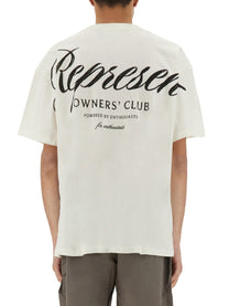 Represent Men's Represent Owners Club Script Shirt White