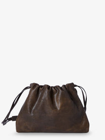 Brunello Cucinelli Women's Reptile Print Leather Crossbody Bag Gold