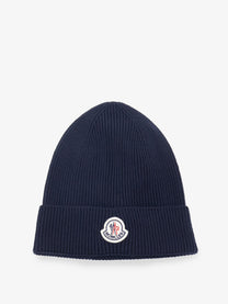 Moncler Men's Wool Beanie Blue