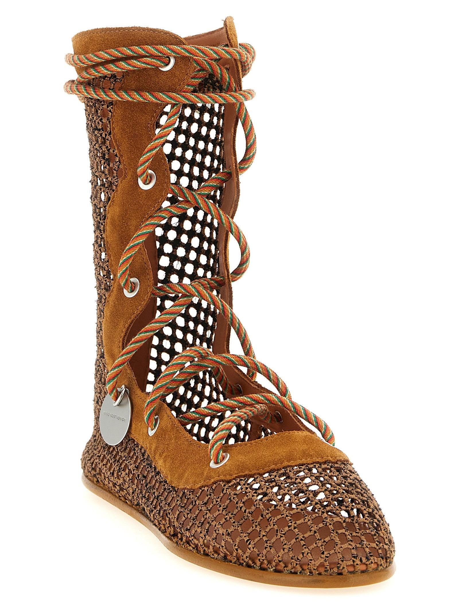 Kiko Kostadinov Reticella Ankle Boots Brown