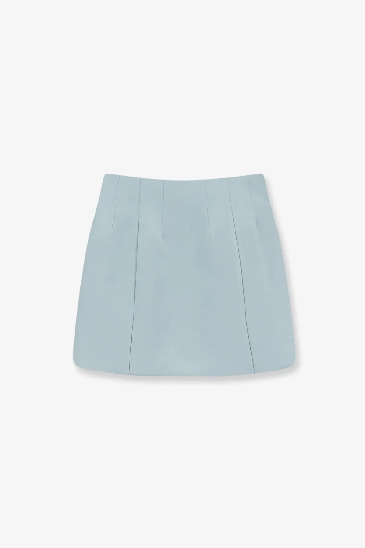 Retrofete women’s asta satin skirt in light blue with pleated design and smooth structured fabric mini skirt