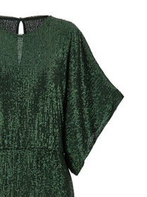 Norma Kamali Reverse Obie Dress Green, view 3