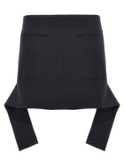 courrèges Reversed Belt Mini Skirt Blue