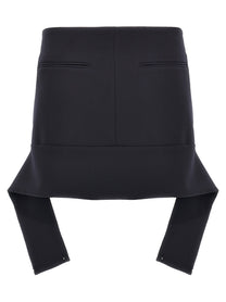 courrèges Reversed Belt Mini Skirt Blue