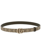 Gucci Women's Reversible Belt GG Marmont Brown