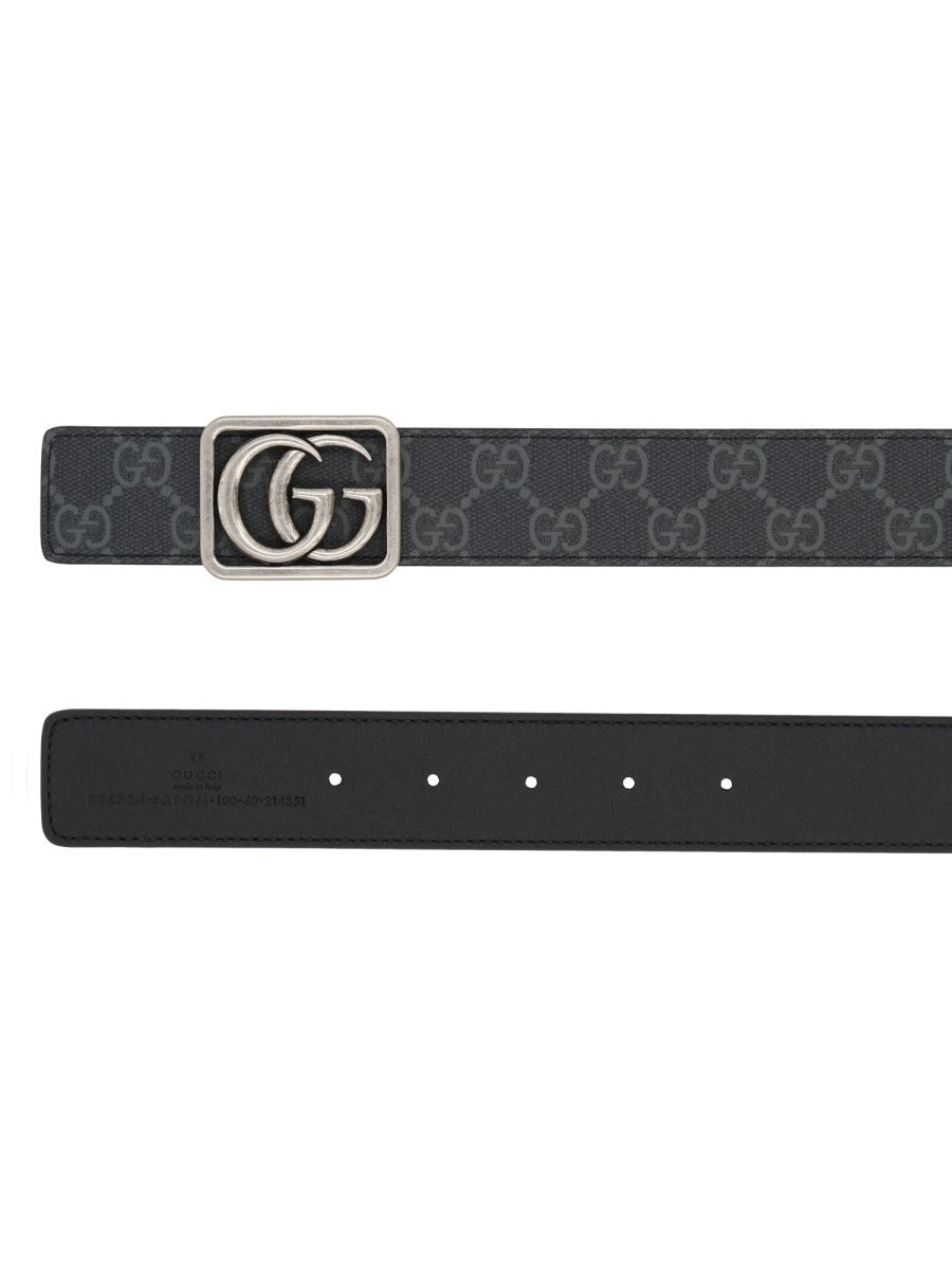 Gucci Men's Reversible Belt GG Marmont Black