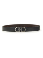 Ferragamo Men's Reversible Gancini Belt Black