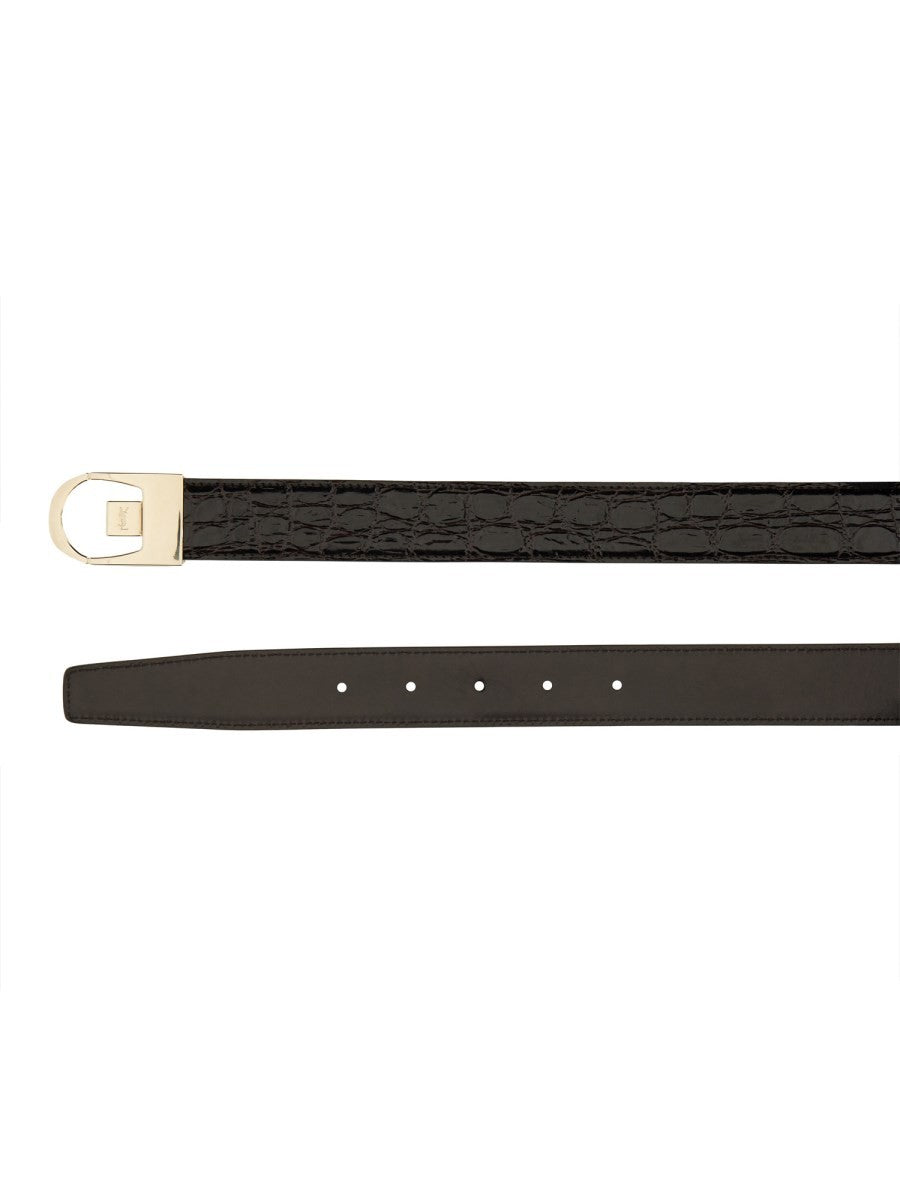 Saint Laurent Women's Reversible Belt Black