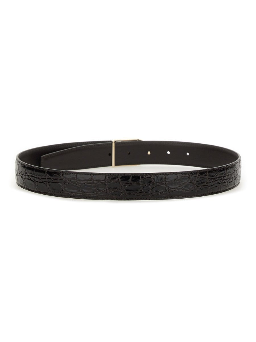 Saint Laurent Women's Reversible Belt Black