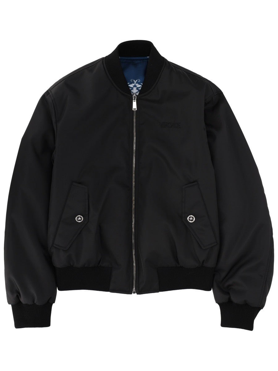 Versace Men's Reversible Bomber Jacket Black