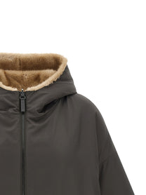 LOU ANDREA Reversible Cape Grey