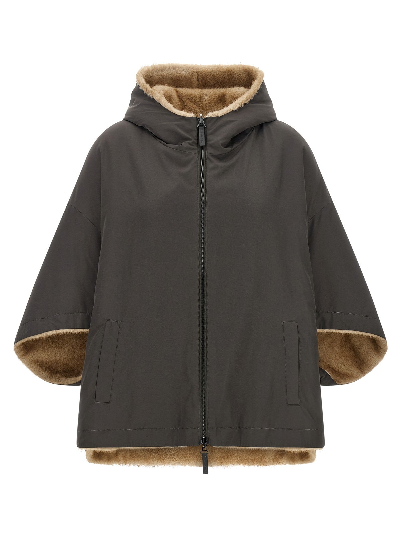 LOU ANDREA Reversible Cape Grey