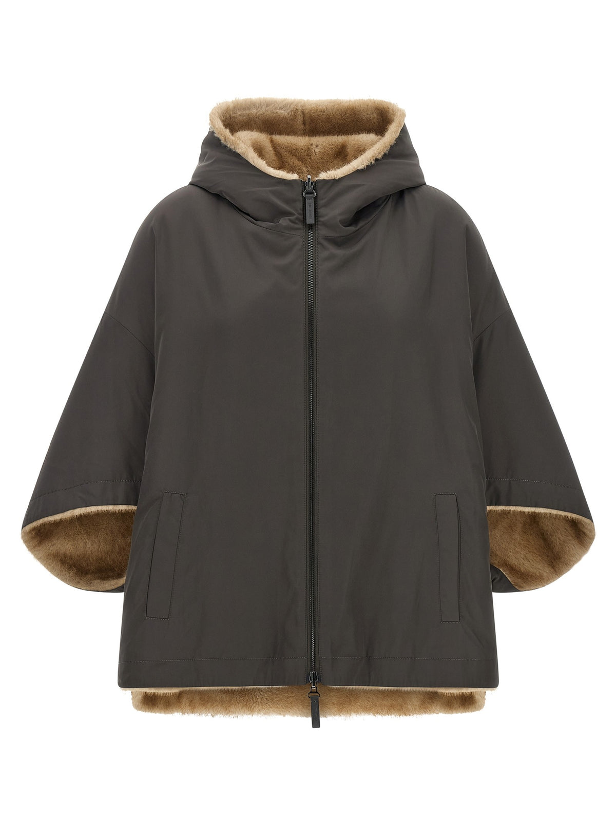 LOU ANDREA Reversible Cape Grey