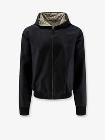 Gucci Men's Reversible Cotton and GG Nylon Jacket Black