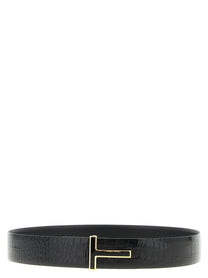 Tom Ford Reversible Crocodile Belt Black