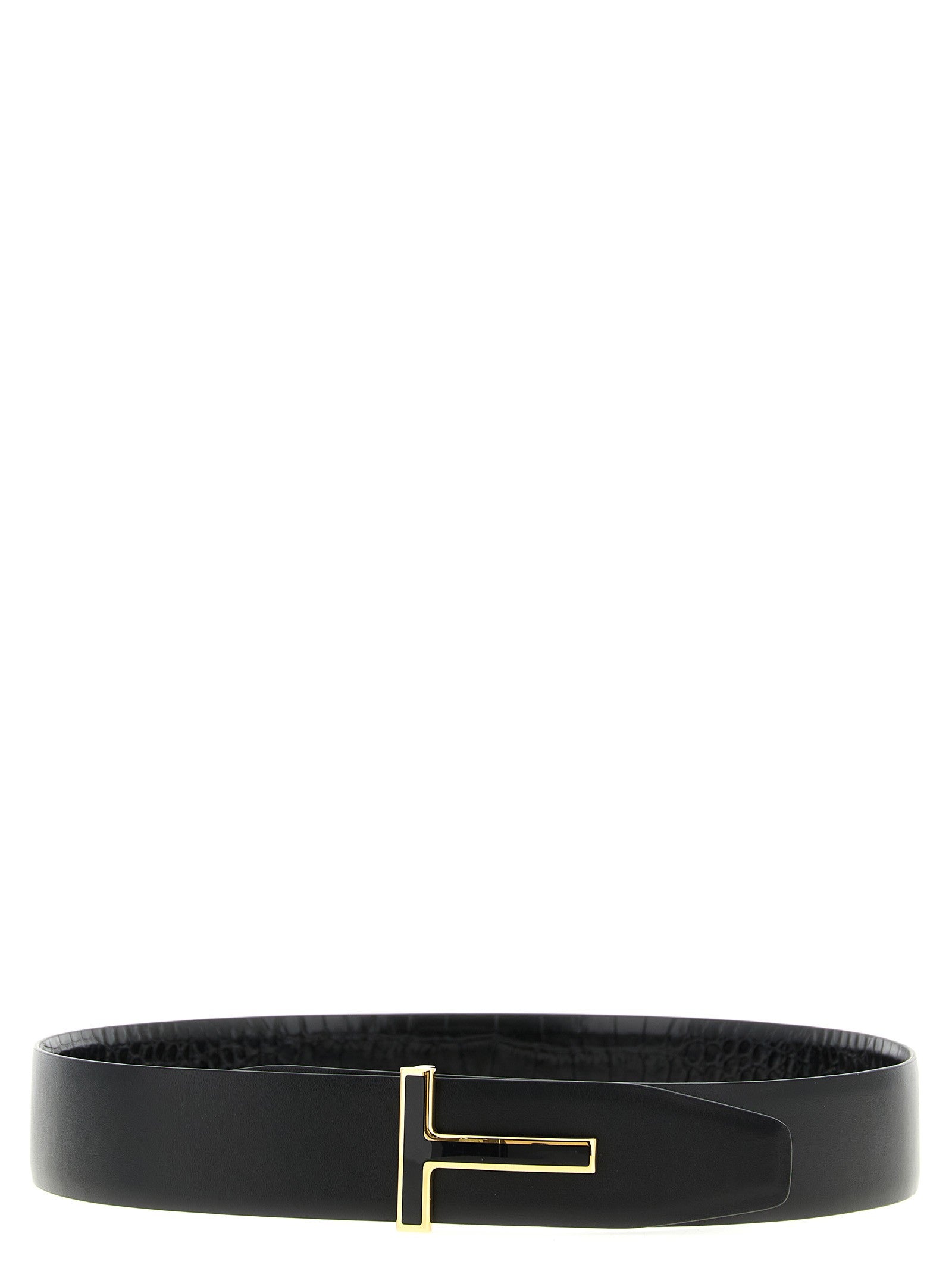 Tom Ford Reversible Crocodile Belt Black