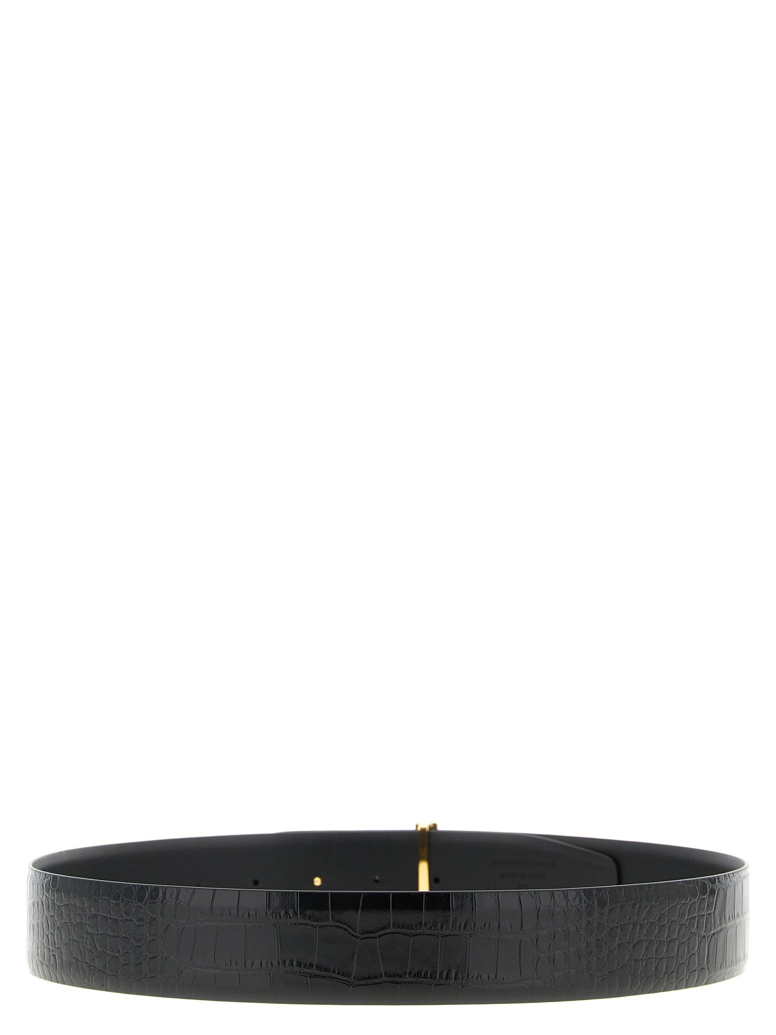 Tom Ford Reversible Crocodile Belt Black