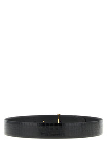 Tom Ford Reversible Crocodile Belt Black