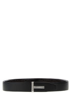 Tom Ford Reversible Crocodile Leather Belt Brown, view 2