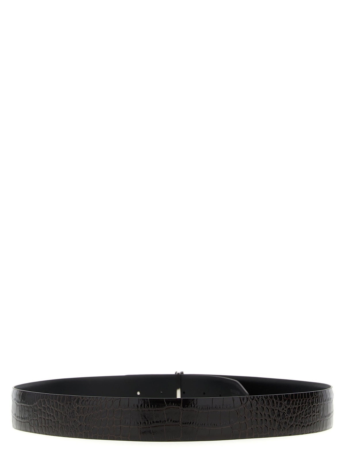 Tom Ford Reversible Crocodile Leather Belt Brown, view 3