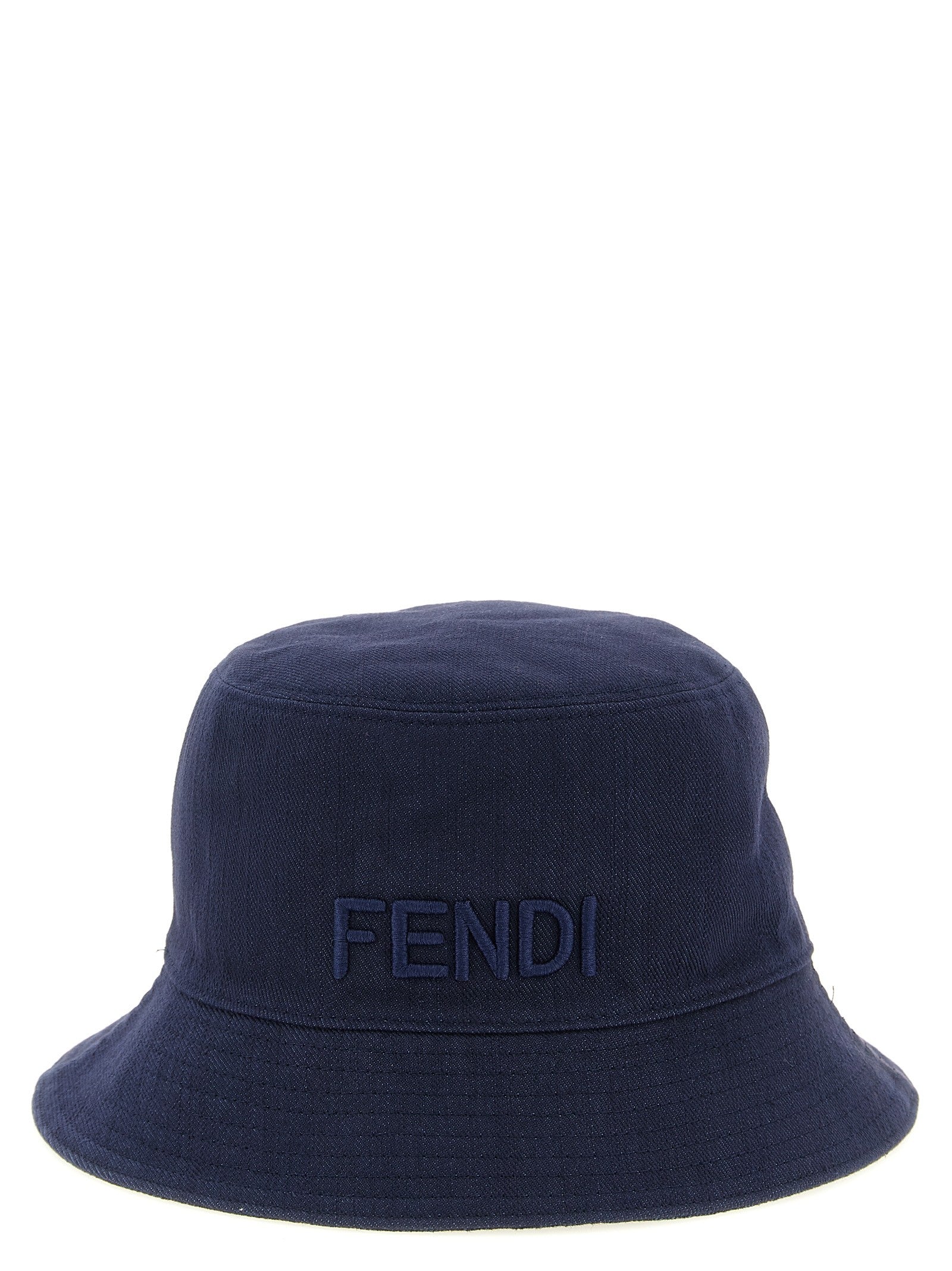Fendi Reversible Denim Bucket Hat Blue