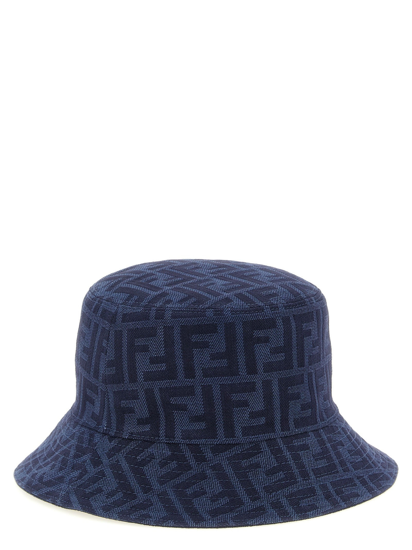 Fendi Reversible Denim Bucket Hat Blue
