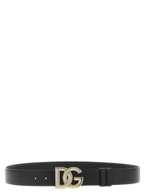 Dolce &amp; Gabbana Reversible DG Cross Belt Black
