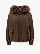 Valentini 1972 Women's Reversible Faux Fur Parka Jacket Brown