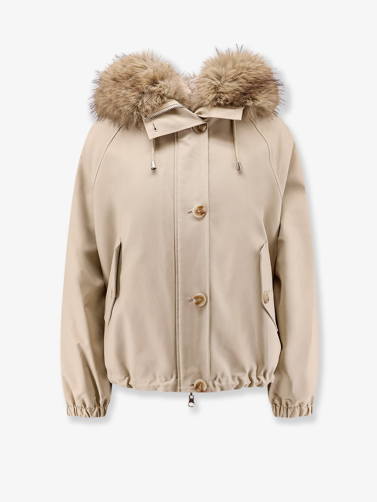 Valentini 1972 Women's Reversible Faux Fur Parka Jacket White