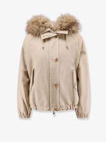 Valentini 1972 Women's Reversible Faux Fur Parka Jacket White