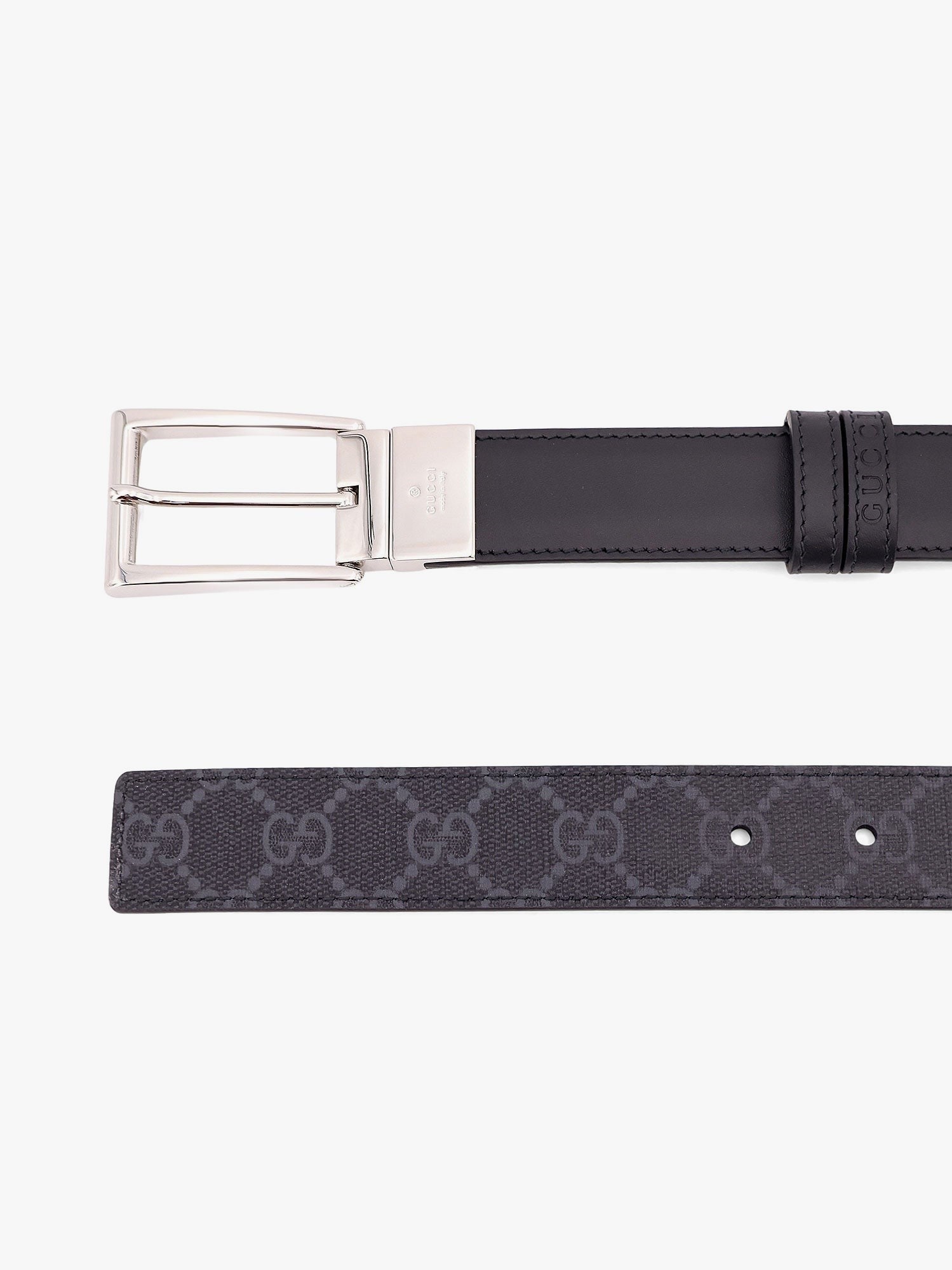 Gucci Men's Reversible GG Fabric Belt Black