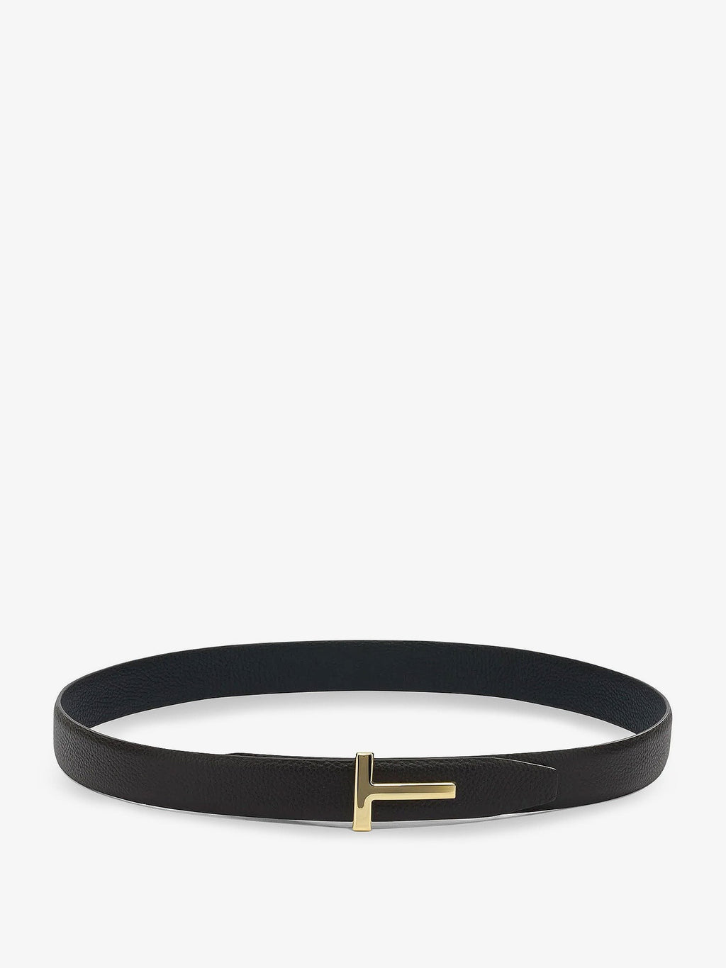 Tom Ford Men's Reversible Hammered Leather Belt Black