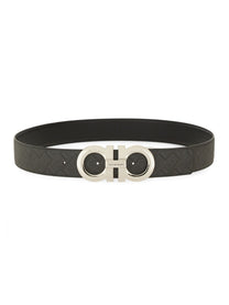 Ferragamo Men's Reversible Hooks Belt Black