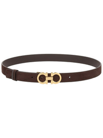 Ferragamo Women's Reversible Hooks Belt Brown