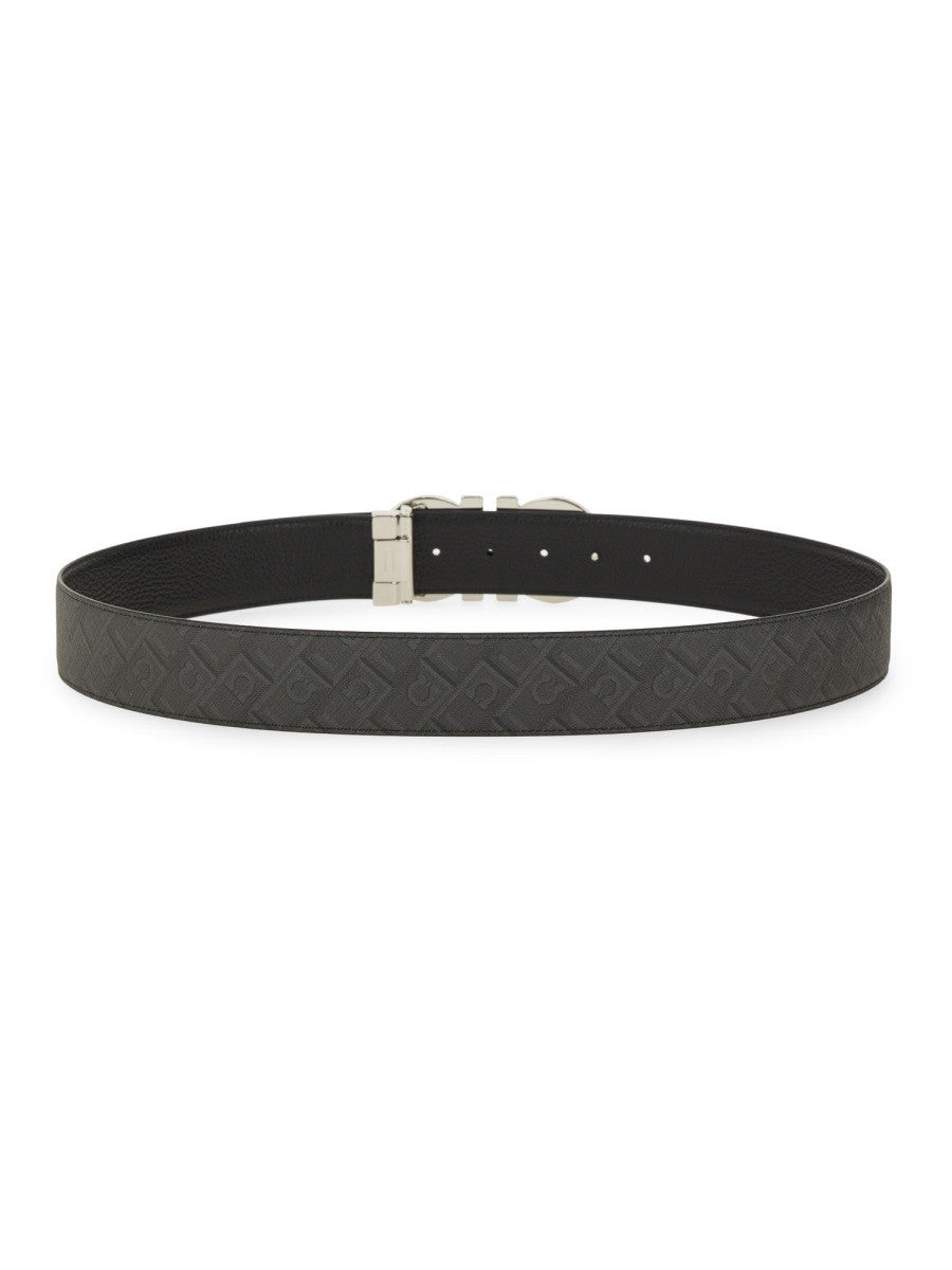 Ferragamo Men's Reversible Hooks Belt Black