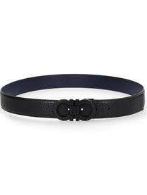 Ferragamo Men's Reversible Hooks Belt Black