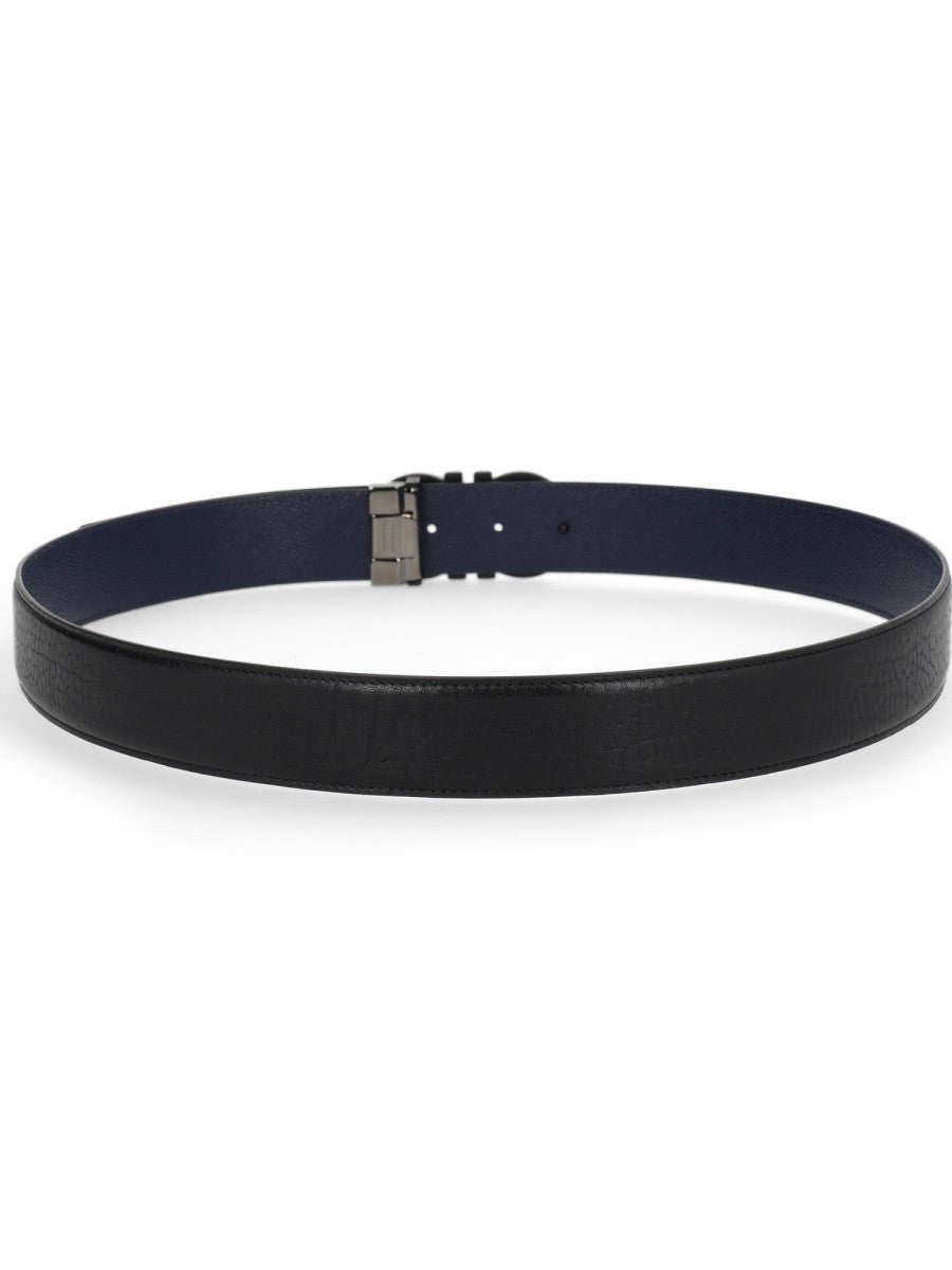 Ferragamo Men's Reversible Hooks Belt Black
