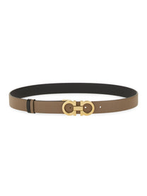 Ferragamo Women's Reversible Hooks Belt Brown