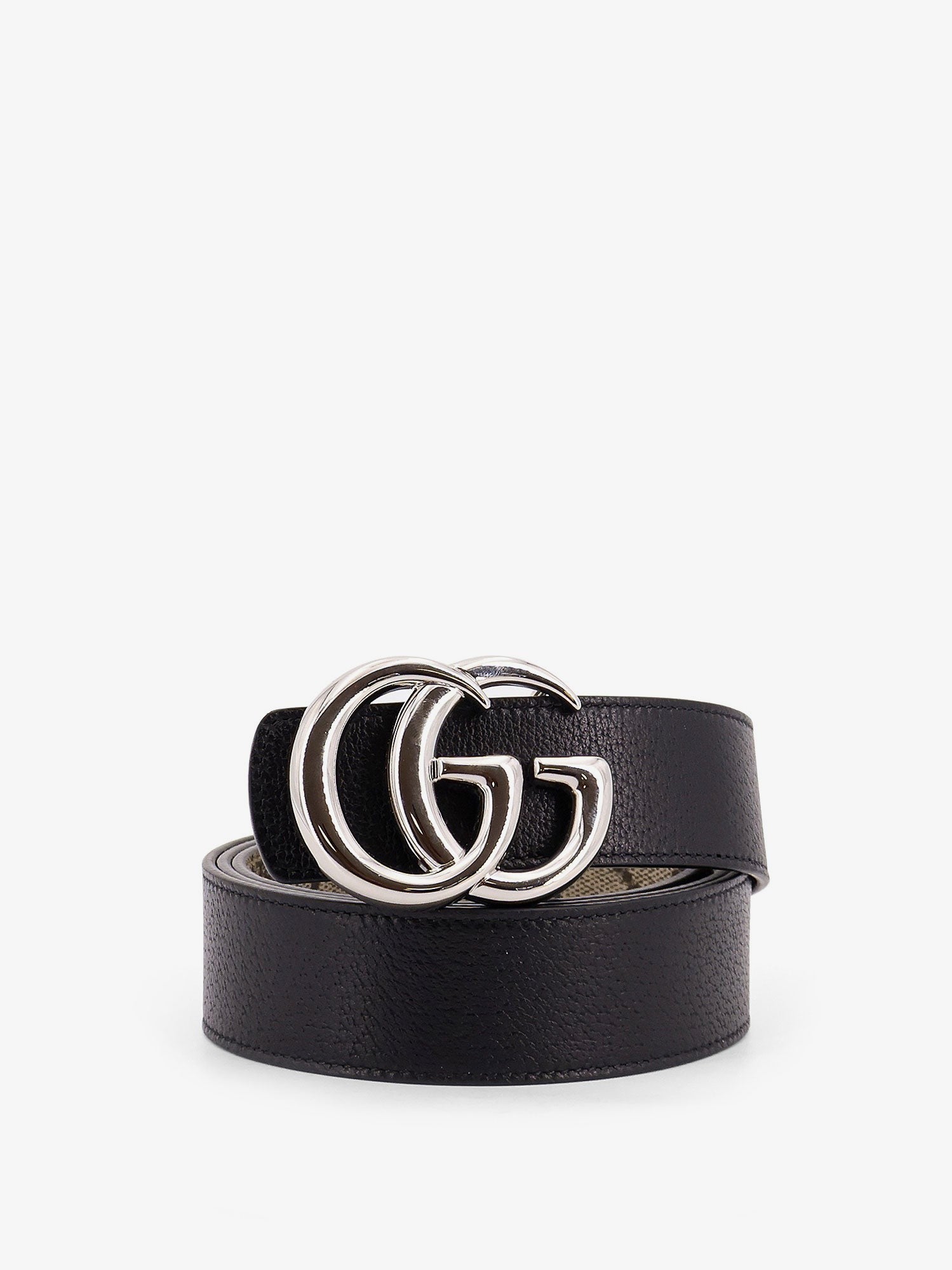 Gucci Men's Reversible Leather and Supreme GG Fabric Belt Brown