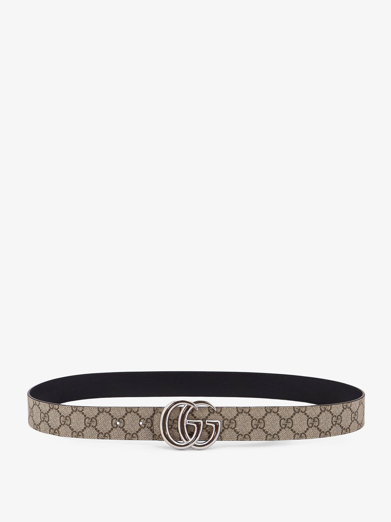 Gucci Men's Reversible Leather and Supreme GG Fabric Belt Brown