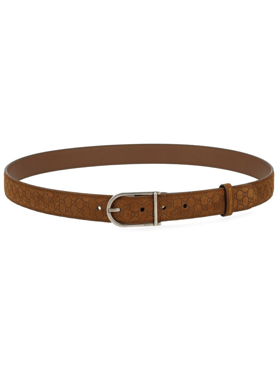 Gucci Men's Reversible Leather Belt Brown