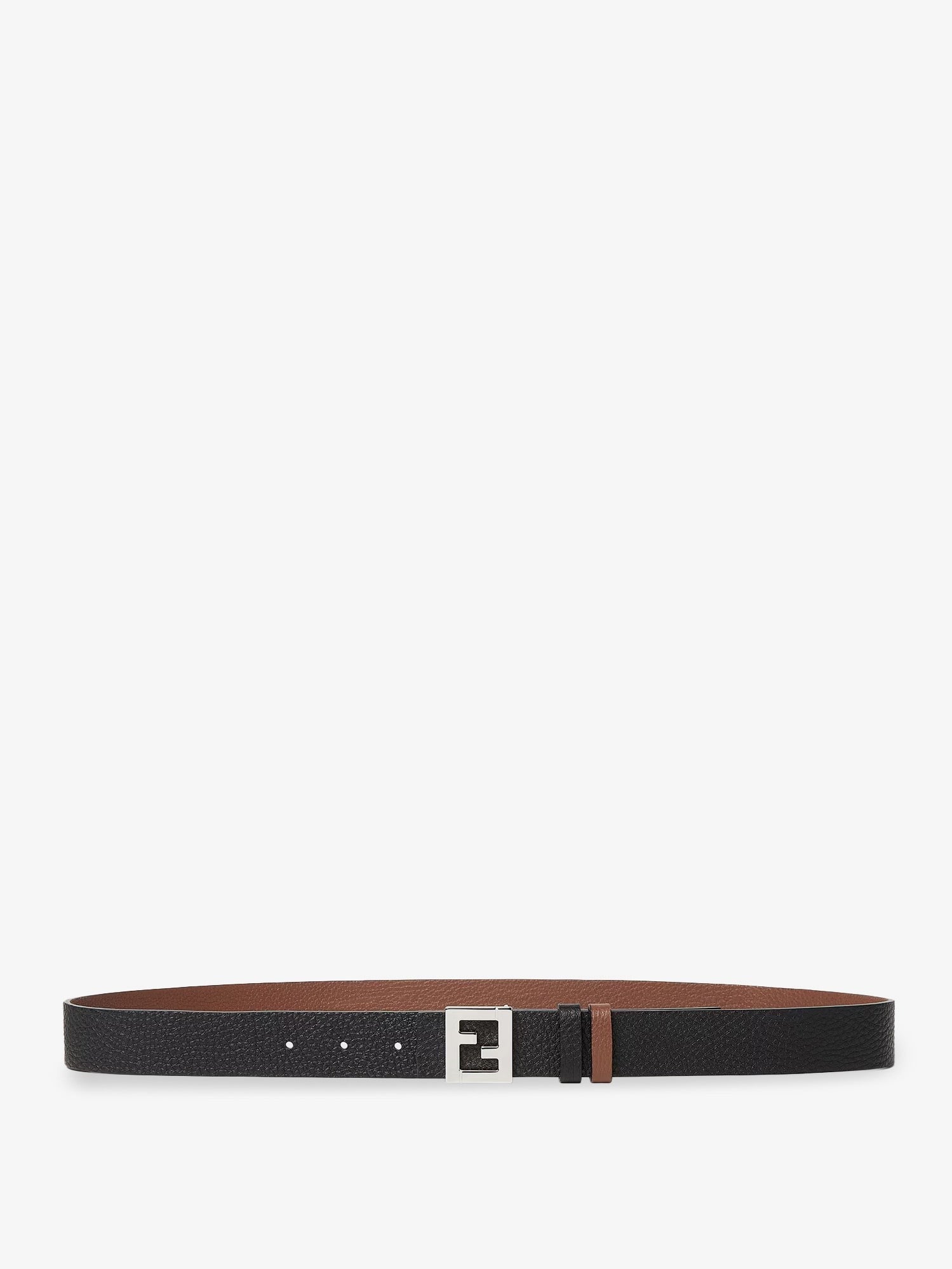Fendi Men's Reversible Leather Belt Black
