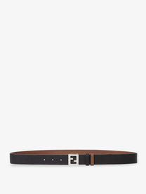 Fendi Men's Reversible Leather Belt Black